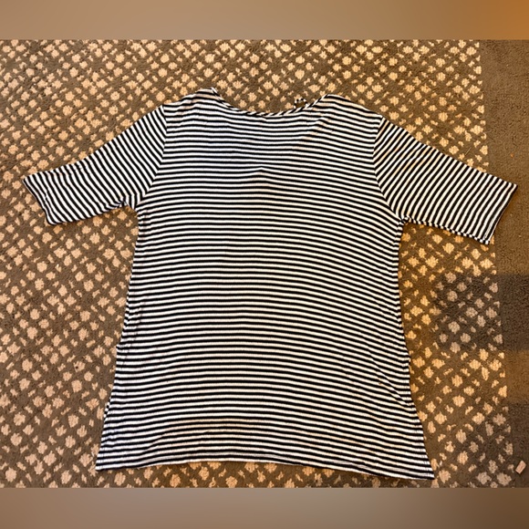 Cha Cha Vente Striped Lace-Up Tee - Picture 2 of 2